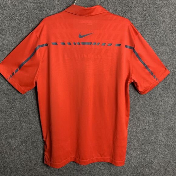 Nike Golf Polo Shirt Men Large Tour Performance Red Short Sleeve Dri Fit - Picture 7 of 12